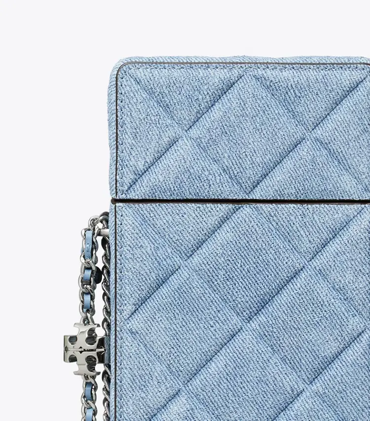 Fleming Denim-Print Suede Phone Crossbody - Image 4