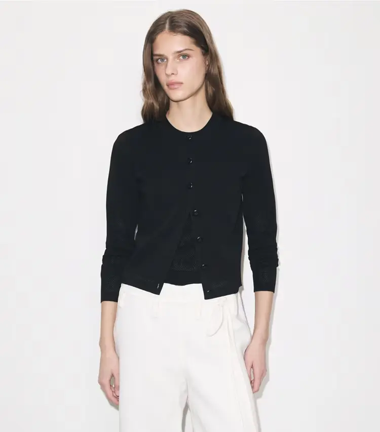 Pointelle Viscose Cardigan - Image 2
