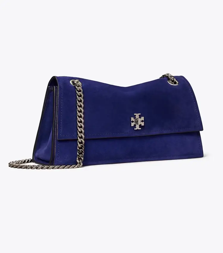 Kira Turnlock Suede Shoulder Bag