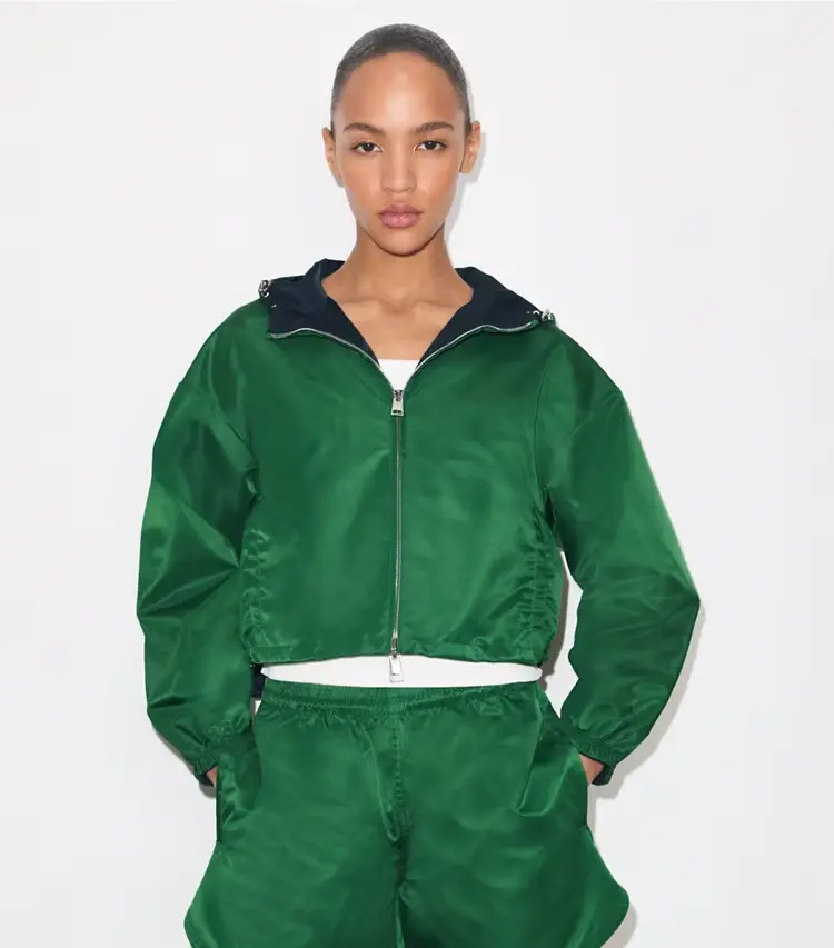 Reversible Cropped Nylon Jacket - Image 2