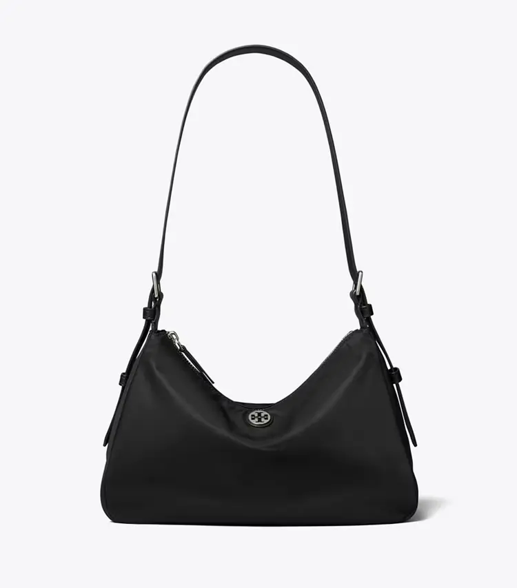 Small Nylon Zip-Top Shoulder Bag - Image 2