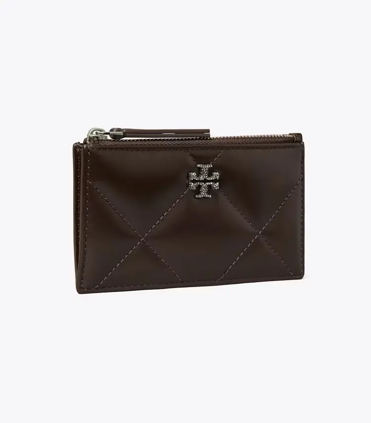Kira Diamond Quilt PavÉ Zip Card Case