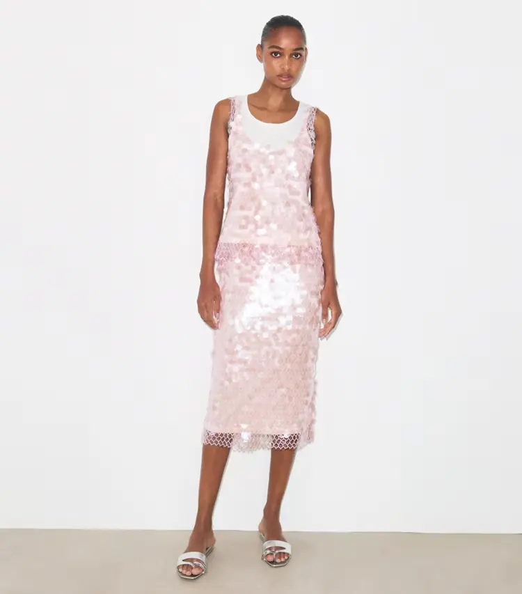 Sequin Mesh Skirt - Image 2