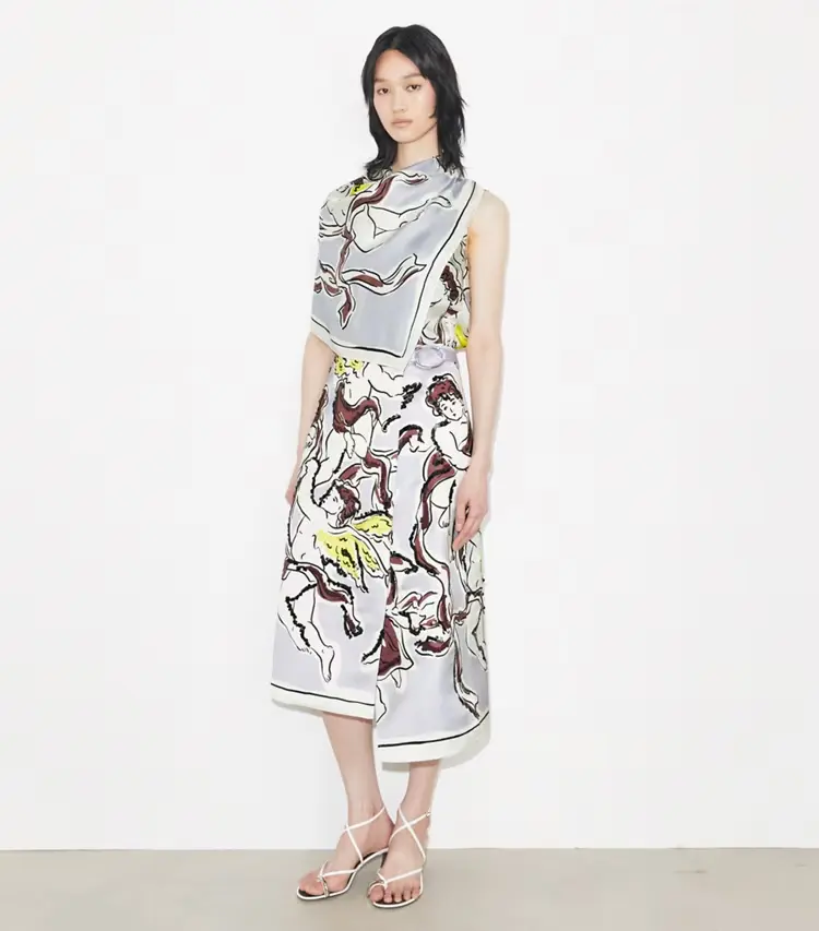 Printed Satin Skirt - Image 2