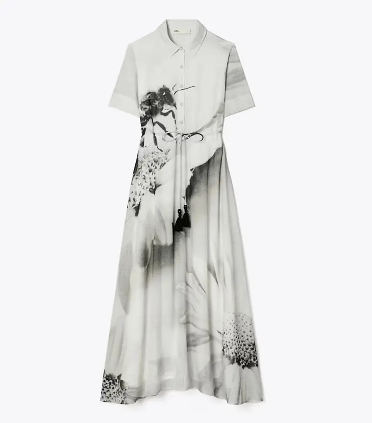 Silk Cotton Voile Shirtdress
