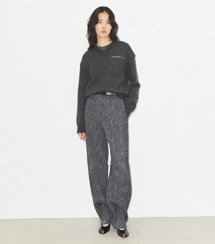 Wool V-Neck Sweater - Image 3