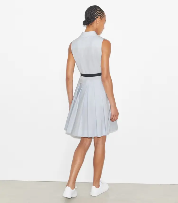 T Monogram Jacquard Pleated Golf Dress - Image 4
