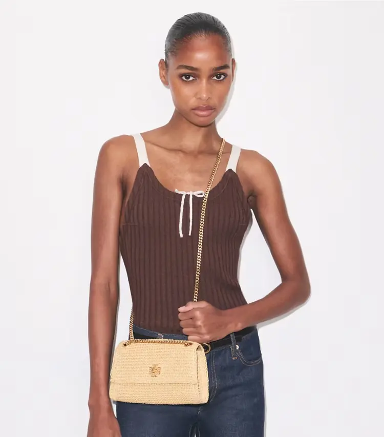 Mini Kira Turnlock Woven Shoulder Bag - Image 2