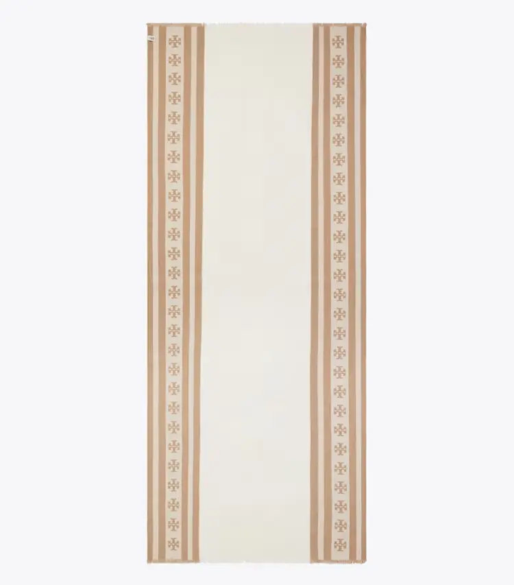 Logo Stripe Oblong Scarf