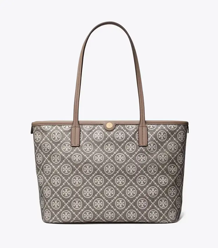 T Monogram Coated Jacquard Small Zip Tote - Image 3