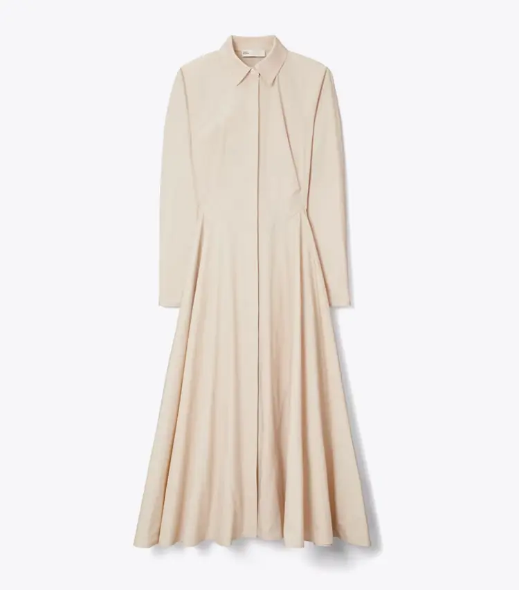 Cinched Cotton Shirtdress