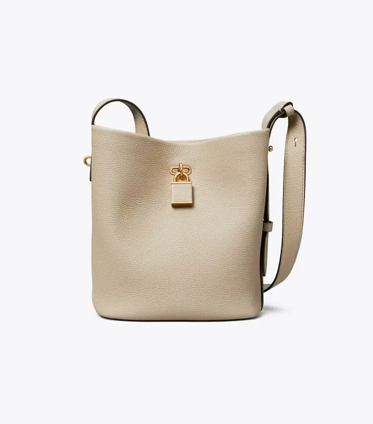 Medium Lock Slim Bucket Bag - Image 4