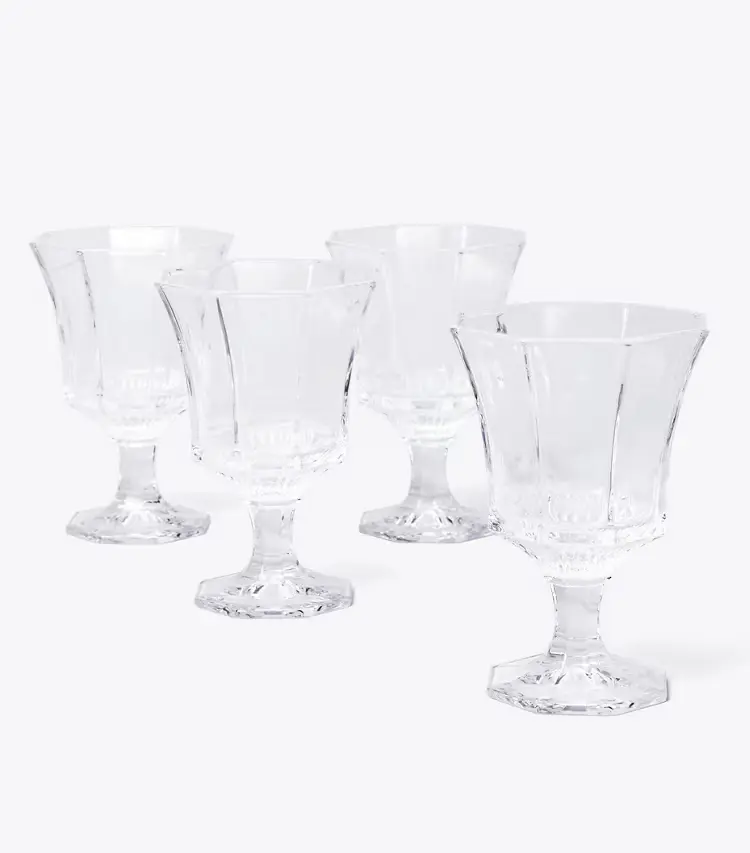 Pressed-Glass Wine Glass, Set Of 4 - Image 2