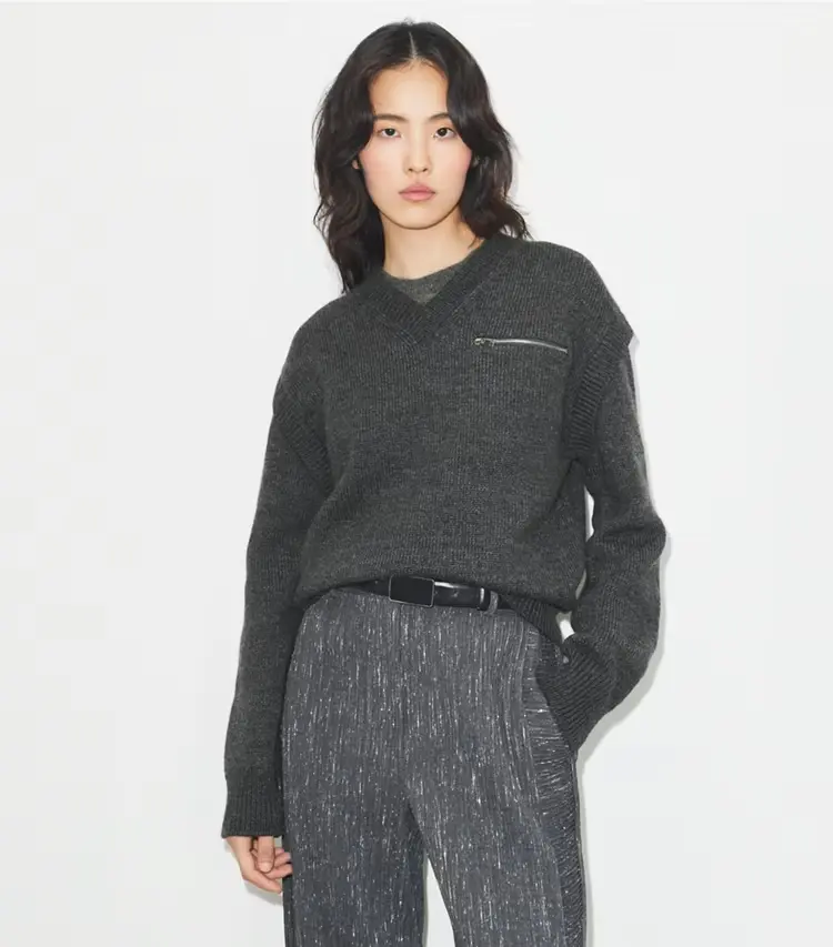 Wool V-Neck Sweater - Image 2