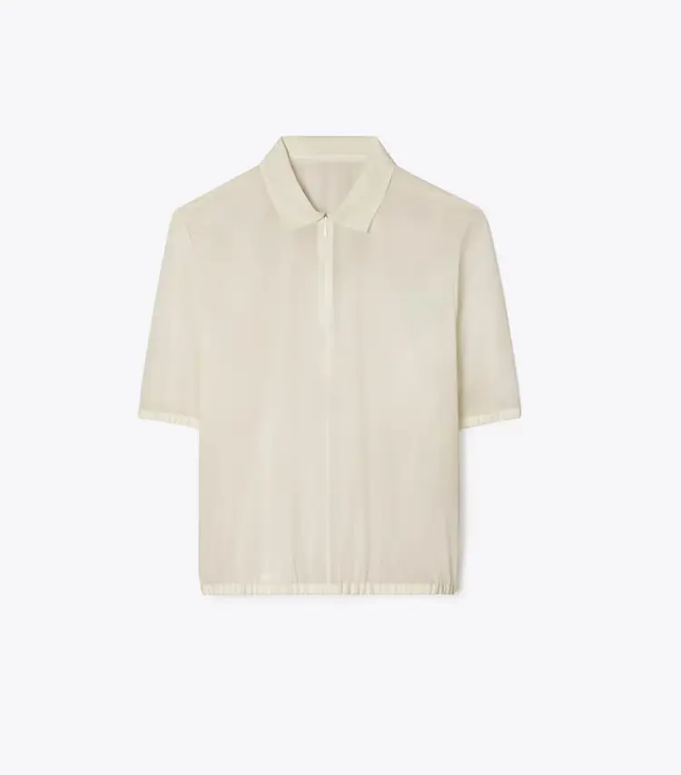 Poplin Zip Polo