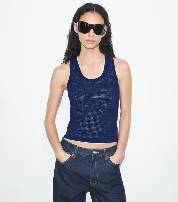 Pointelle Viscose Tank - Image 2