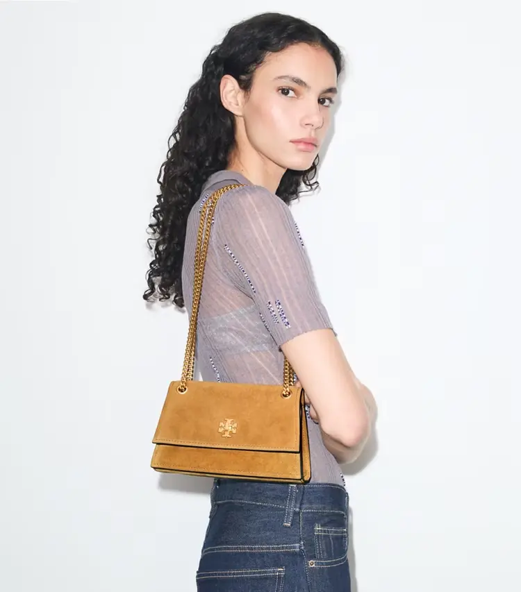 Mini Kira Turnlock Suede Shoulder Bag - Image 2