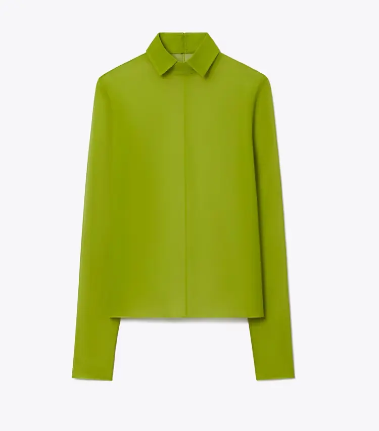 Silk Collared Top