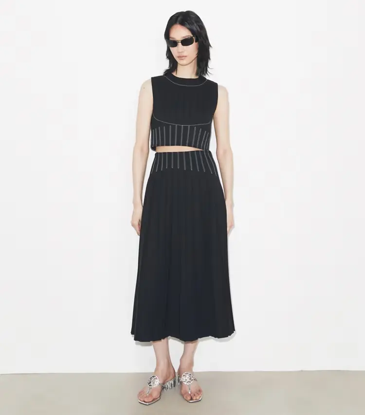 Wool Twill Pleated Top - Image 3
