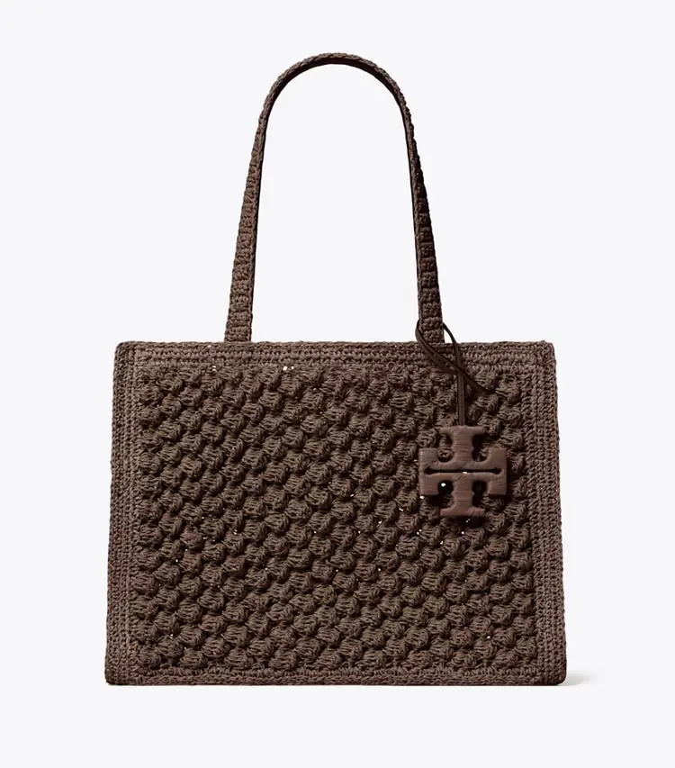 Small Ella Hand-Crocheted Popcorn Tote - Image 3