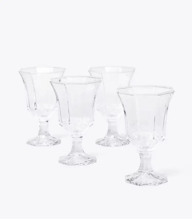 Pressed-Glass Water Glass, Set Of 4 - Image 2