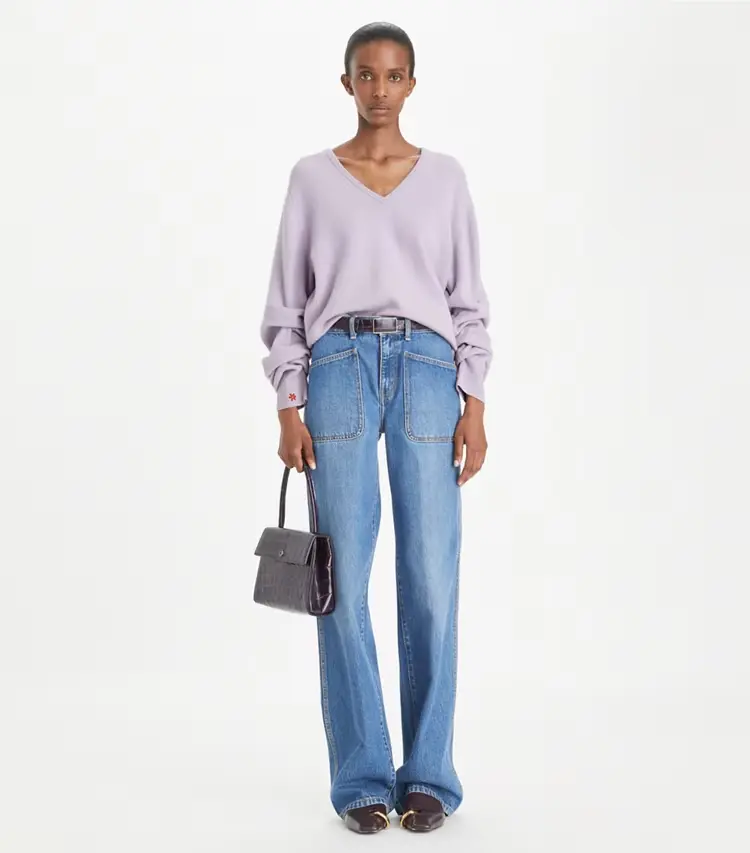Wool V-Neck Sweater - Image 3