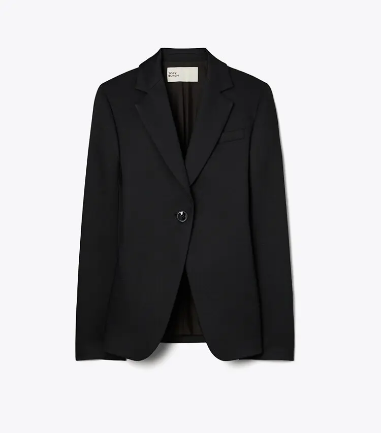 Textured Crepe Blazer
