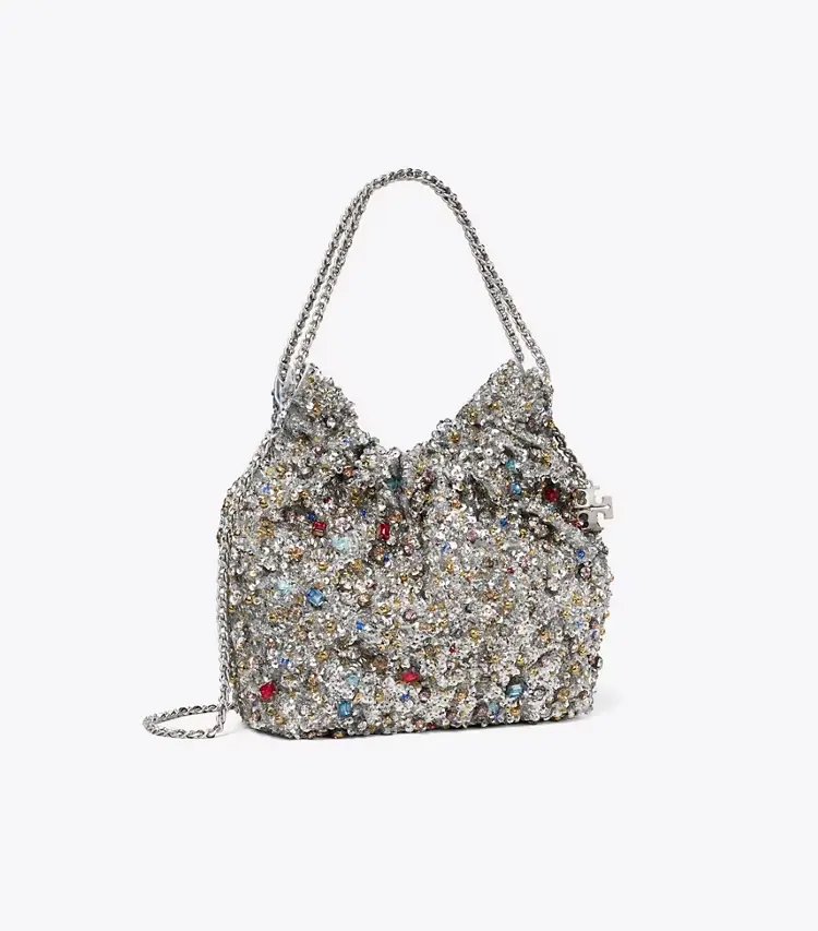 Mini Fleming Embellished Hobo Bag