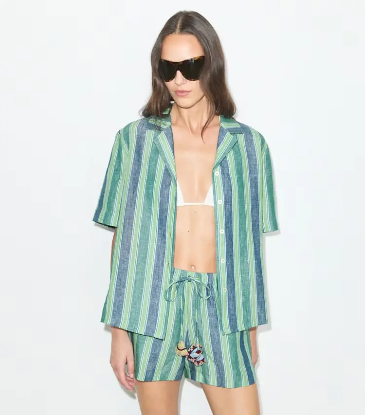 Striped Linen Top - Image 2