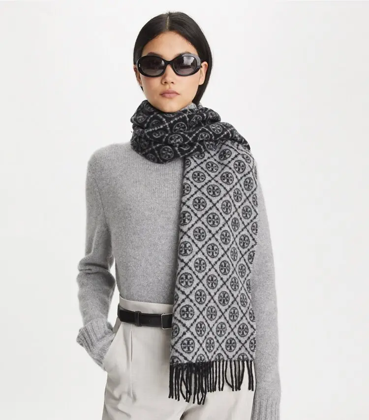 T Monogram Oblong Scarf - Image 4