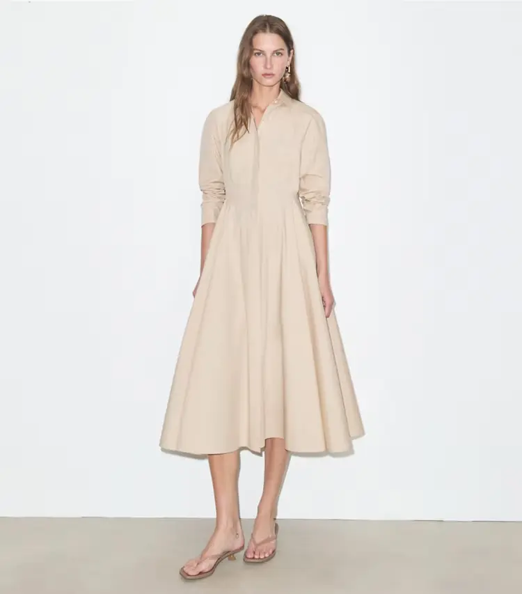 Cinched Cotton Shirtdress - Image 2