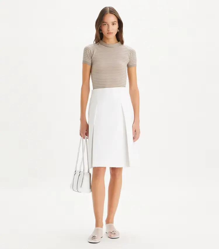 Pleated Twill Skirt - Image 2