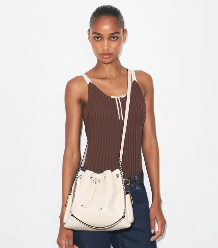 Charlie Quilted Drawstring Shoulder Bag - Image 3