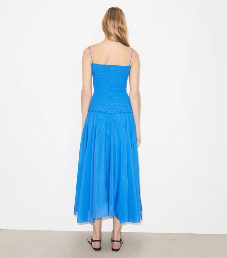 Solid Smocked Dress - Image 3
