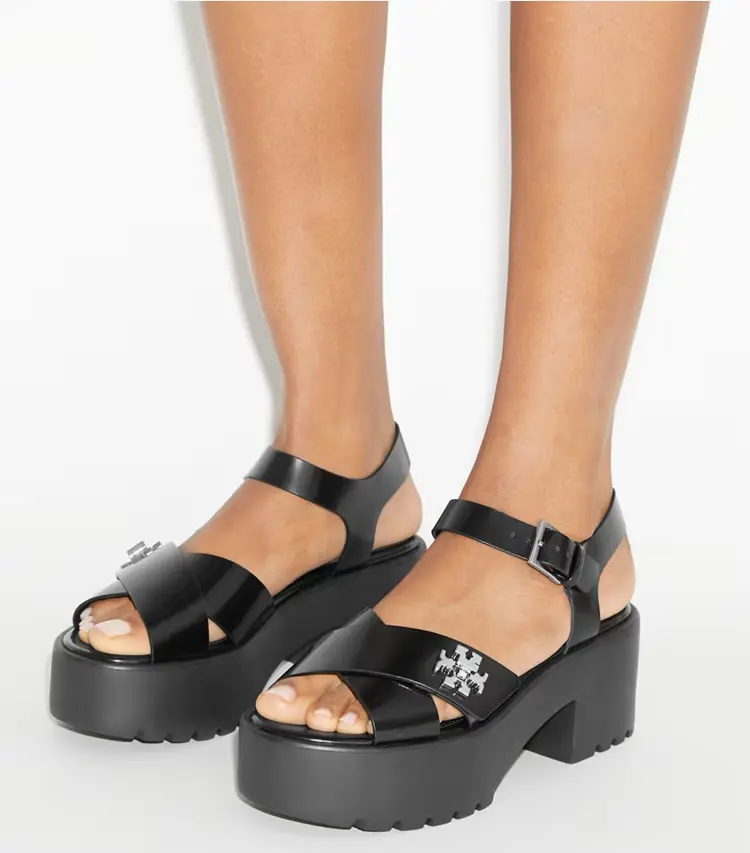Turnlock Platform Lug Heeled Sandal - Image 2
