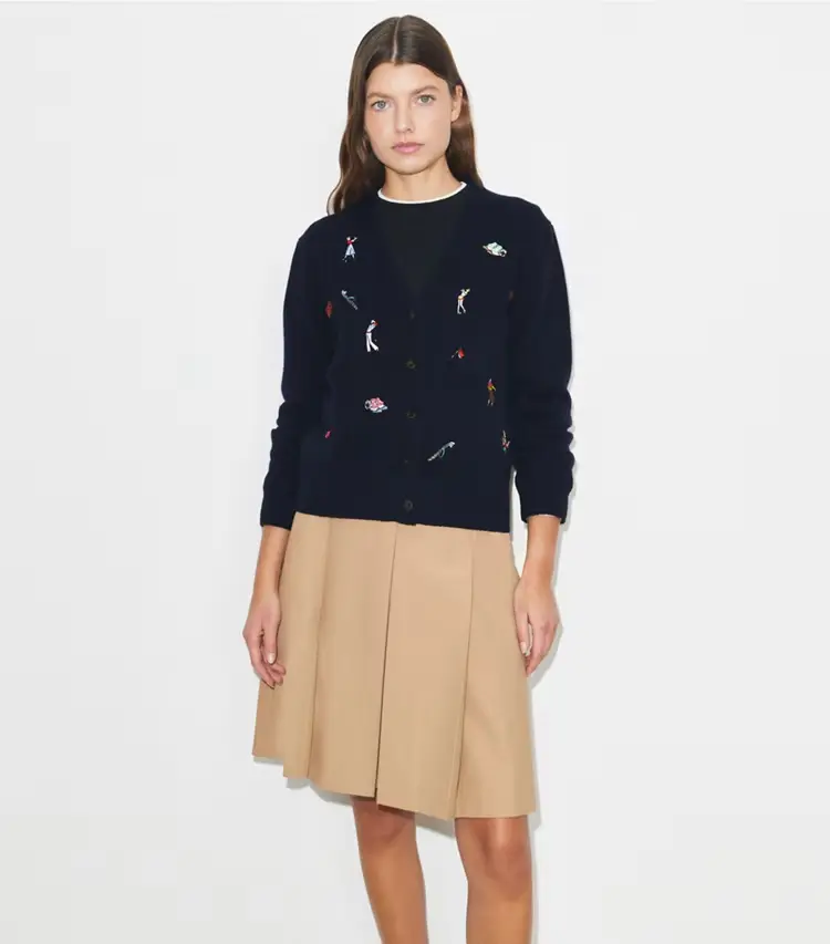 Embroidered Golf Cardigan - Image 2