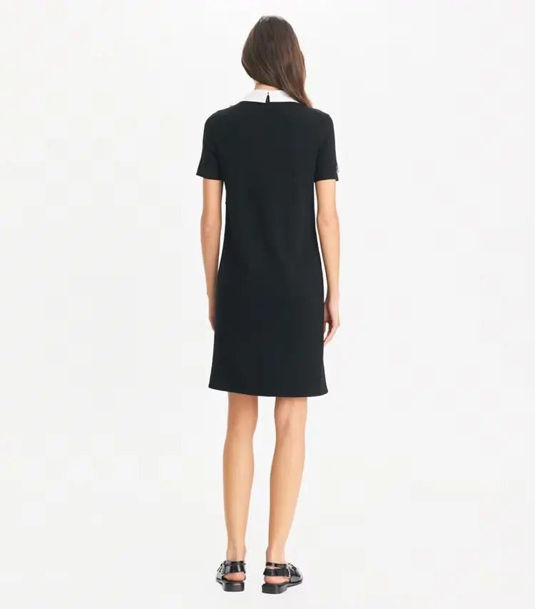 Embellished Poplin Collar Sweater Dress - Image 4