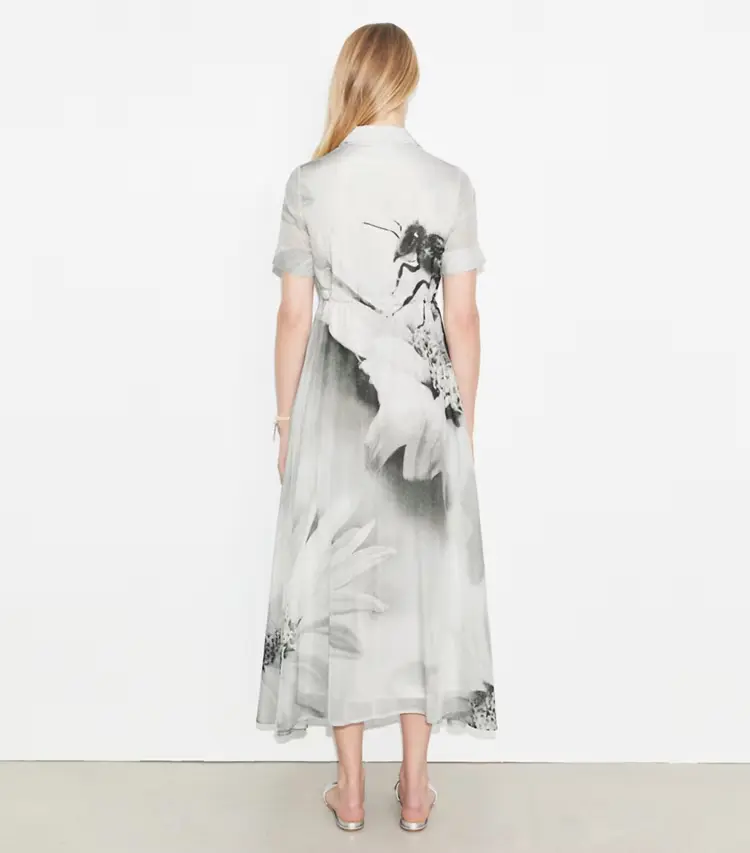 Silk Cotton Voile Shirtdress - Image 3