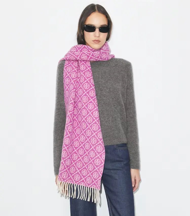 T Monogram Oblong Scarf - Image 4