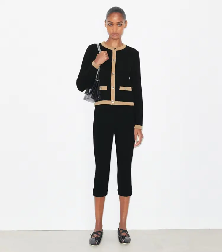 Cropped Merino Wool Cardigan - Image 3
