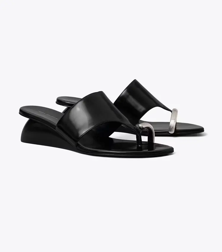 Pierced Wedge Sandal