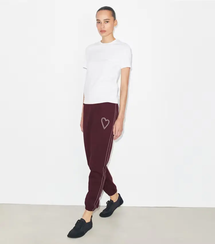 Pick Stitch Heart French Terry Sweatpant - Image 2