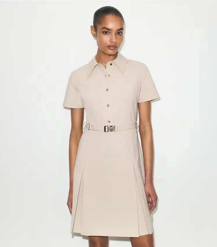 Short-Sleeve Pleated Golf Dress - Image 2