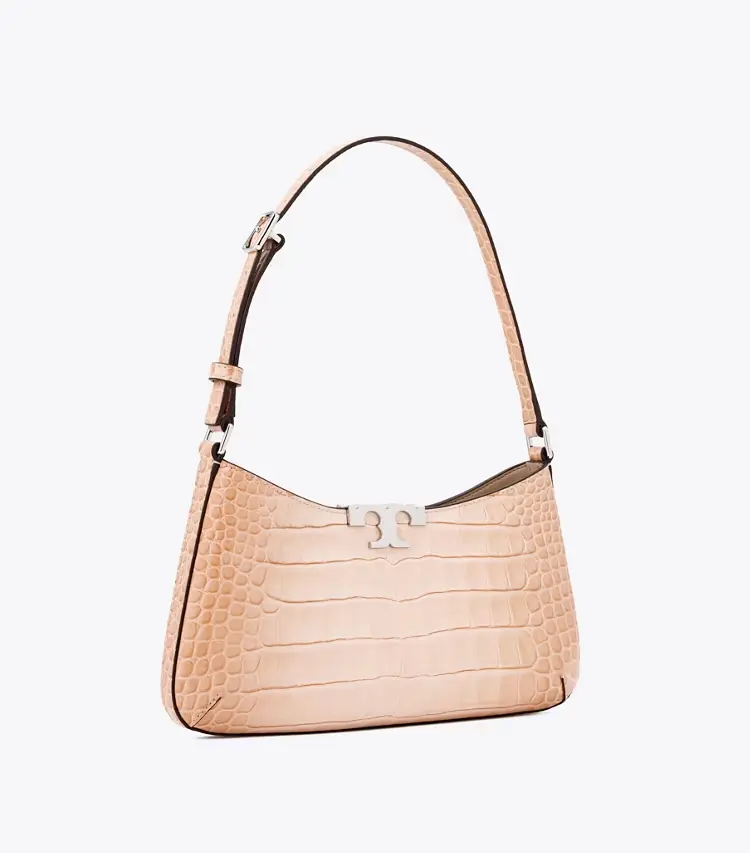 Eleanor Croc Embossed Slim Shoulder Bag