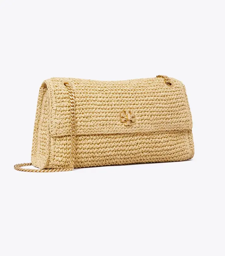 Kira Turnlock Woven Shoulder Bag