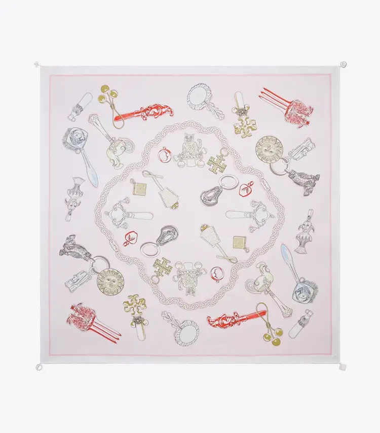 Rattles Silk Square Scarf