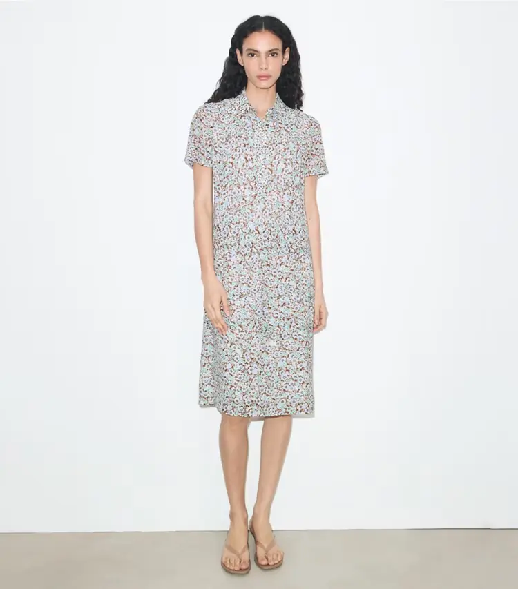 Printed Viscose Shirtdress - Image 2