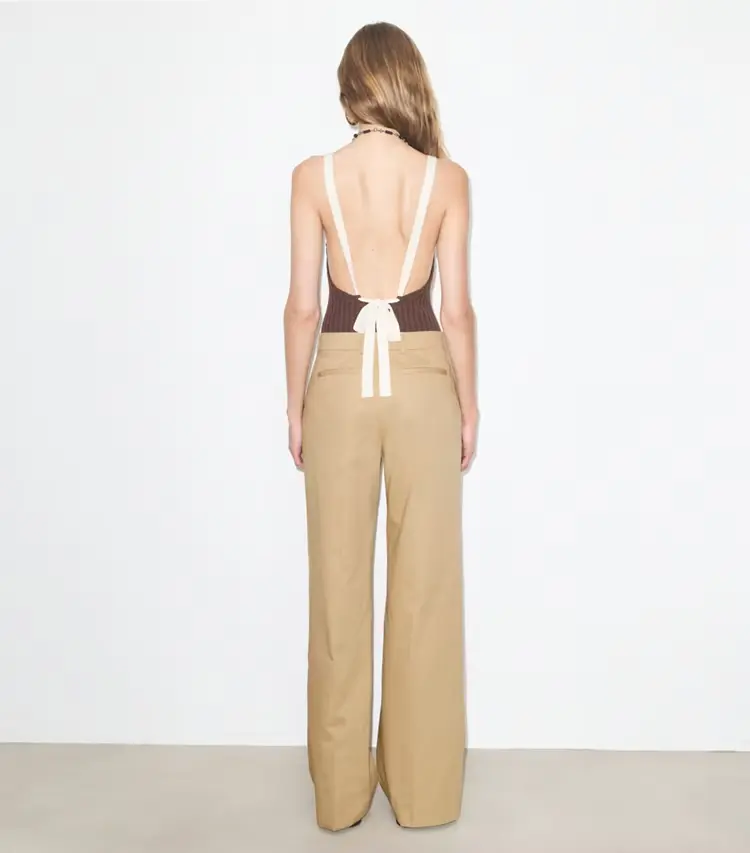 Belted Cotton Pant - Image 3