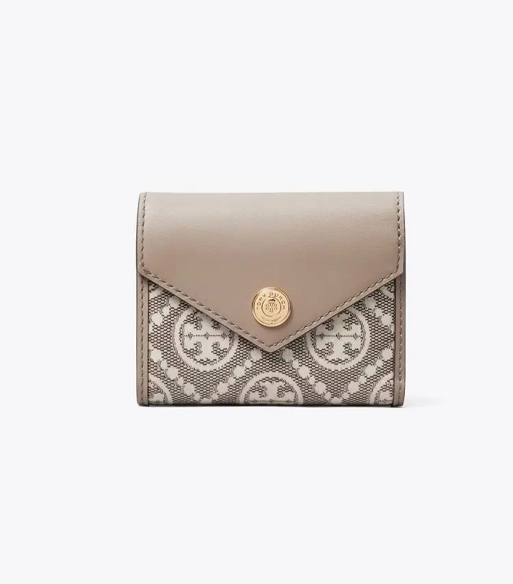 T Monogram Coated Jacquard Envelope Small Wallet - Image 2