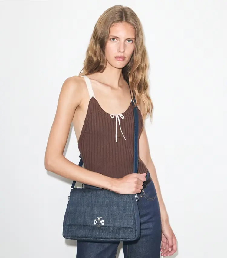 Charlie Denim Shoulder Bag - Image 3